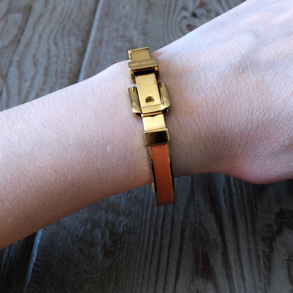 Michael Kors buckle bangle gold and orange